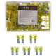 Sada nožových automobilových pojistek MECHANIC FUSE SET 20A, 100ks SIXTOL