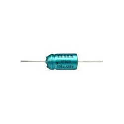 100u/25V TF009, elektrolyt.kondenzátor axiální