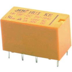 Relé HK19F 5V DC, kontakty 125VAC/1A nebo 30VDC/2A