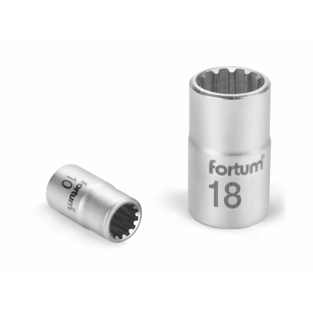 Hlavice nástrčná MULTI-LOCK, 1/2\", 10mm, L 38mm, 61CrV5 FORTUM