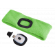 Čelenka s čelovkou 45lm, nabíjecí, USB, univerzální velikost, fluorescentní zelená SIXTOL