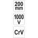 Kleště prodloužené rovné 200mm VDE (1000V)