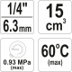 Regulátor tlaku vzduchu 1/4\", max. 0,93MPa, s filtrem (15ccm)