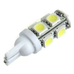 Žárovka LED T10 12V/2,3W bílá, 9xSMD5050