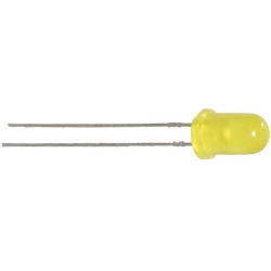 LED 5mm žlutá rozptylka 200mCd/20mA,590nm,120°