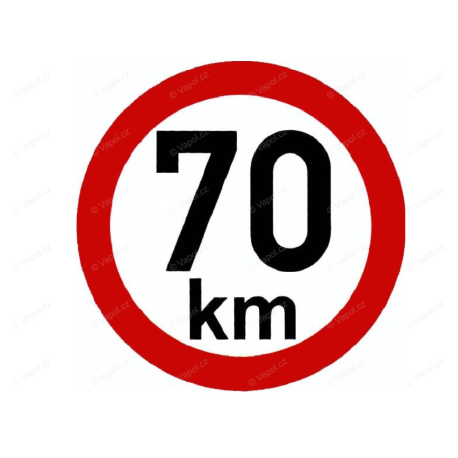 Samolepka reflexní rychlost 70 km, průměr 200 mm