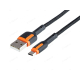 Nabíjecí spletený kabel 100 cm, USB   micro USB,  MYWAY