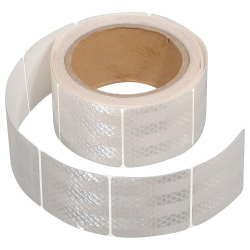 Samolepící páska reflexní dělená 5m x 5cm bílá (role 5m) COMPASS