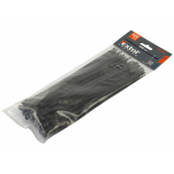 Pásky na vodiče černé, 380x7,6mm, 50ks, NYLON EXTOL-PREMIUM