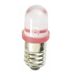 Žárovka indikační (kontrolka)  LED E10 červená 3V, 12mA
