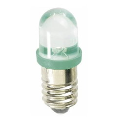 Žárovka indikační (kontrolka)  LED E10 zelená 3V, 12mA