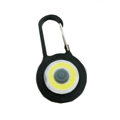 Klíčenka na batoh LED COB, černá