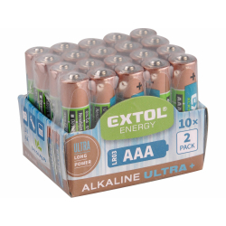 Baterie alkalické EXTOL ENERGY ULTRA +, 20ks, 1,5V AA (LR6) EXTOL-LIGHT