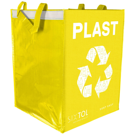 Taška na tříděný odpad SORT EASY PLASTIC, 30x30x40cm, 36l SIXTOL