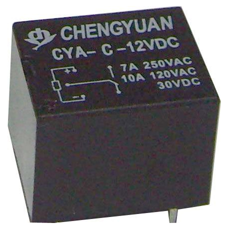 Relé CHYRC CYA-C 12VDC, 1x přepín.kontakt 250V/7A