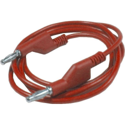 Propojovací kabel 1mm2/ 1m s banánky červený