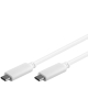 Kabel USB 3.1 konektor USB C / USB-C, 1m bílý