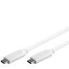 Kabel USB 3.1 konektor USB C / USB-C, 1m bílý