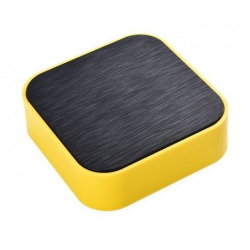 Krabička plastová, 98x98x32mm, černá/žlutá ABS
