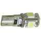 Žárovka LED T10 12V/1,5W ,bílá, CANBUS, 5xSMD5050