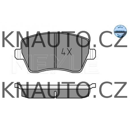 Přední brzdové destičky MEYLE Nissan Dacia Renault - 8660004726 MEYLE 0252397317