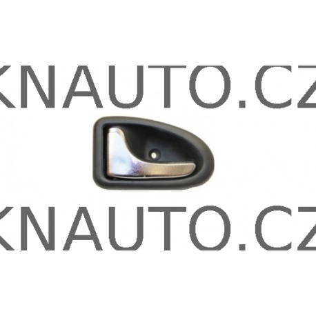 Levá vnitřní černá klička s chromovým úchytem Renault Clio II, Thalia, Megane, Opel Vivaro, Dacia Logan - 8200915598 POLCAR 6015ZW41C
