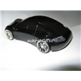 Myš ve tvaru auta Porsche optická USB svítící černá wti 01 black