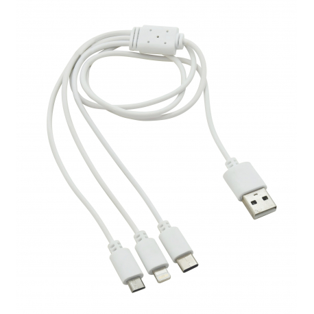 Nabíjecí USB kabel 3in1 (micro USB, iPhone, USB C) COMPASS 07705
