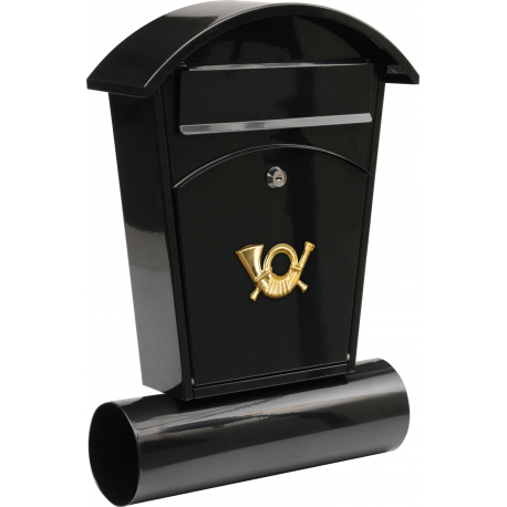 Poštovní schránka se stříškou oblou + zásobník na noviny 480x280x80mm černá VOREL TO-78590
