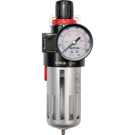 Regulátor tlaku vzduchu 1/2", max. 0,93MPa, s filtrem (90ccm) YATO YT-2383