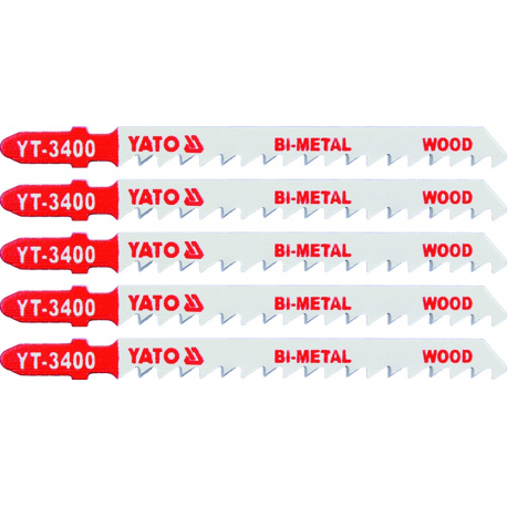 List do přímočaré pily 100 mm na dřevo TPI6 5 ks Bi-Metal YATO YT-3400