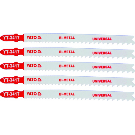 List pilový do přímočaré pily 130 mm UNI TPI10-5 5 ks Bi-Metal YATO YT-3417