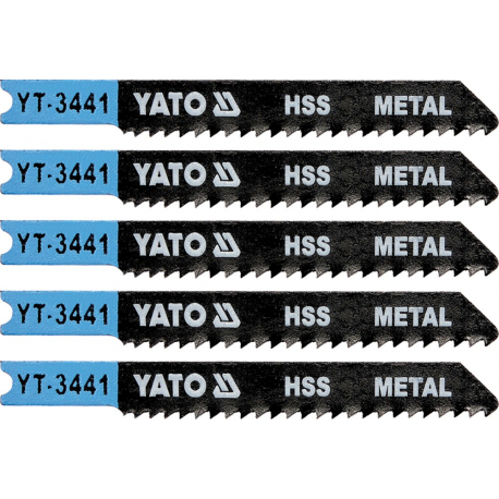 List pilový do přímočaré pily 70 mm na kov TPI12 5 ks YATO YT-3441