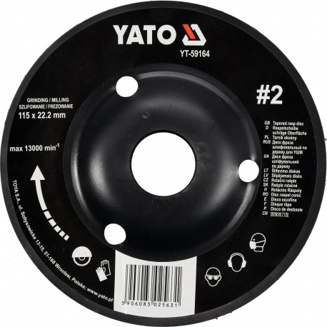 Rotační rašple úhlová 115 mm typ 2 YATO YT-59164