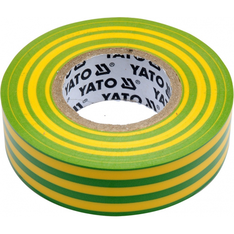 Izolační páska elektrikářská PVC 19mm / 20m žluto-zelená YATO YT-81655