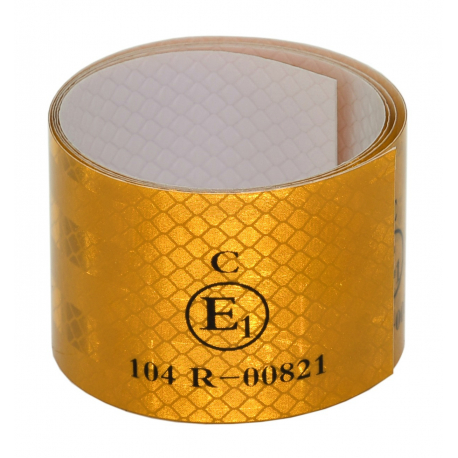 Samolepící páska reflexní 1m x 5cm žlutá COMPASS 01538