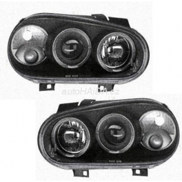 Hlavní černé Tuning reflektory SONAR Angel Eyes VW Golf IV SONAR 954109BE