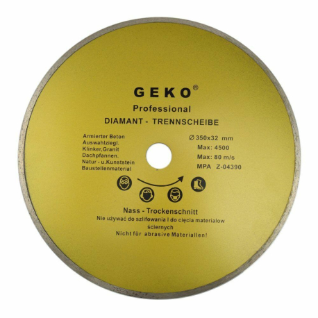 Kotouč diamantový řezný celoobvodový, 350x8x32mm GEKO GEKO 33258