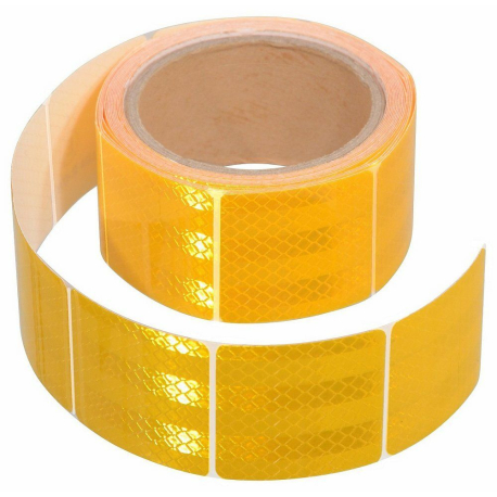 Samolepící páska reflexní dělená 5m x 5cm žlutá (role 5m) COMPASS COMPASS 38860