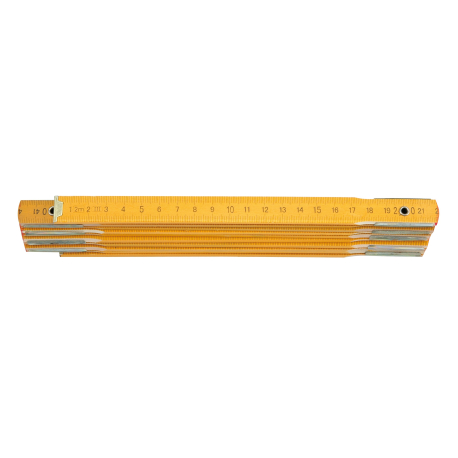 Metr skládací 1 m dřevěný žlutý VOREL TO-15010