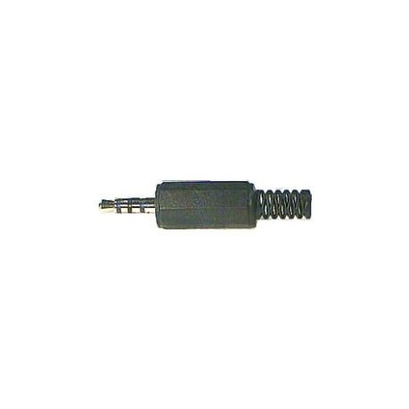 Konektor JACK 3,5 4pin. plast černý D016