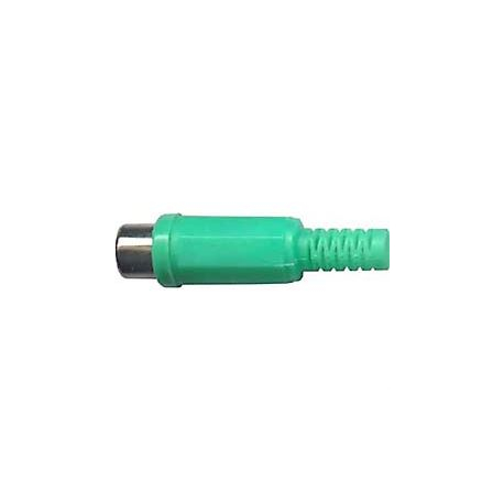 CINCH zdířka plastová zelená na kabel D969