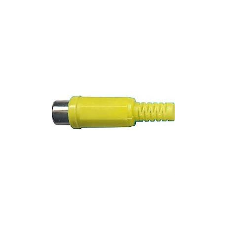 CINCH zdířka plastová žlutá na kabel D971