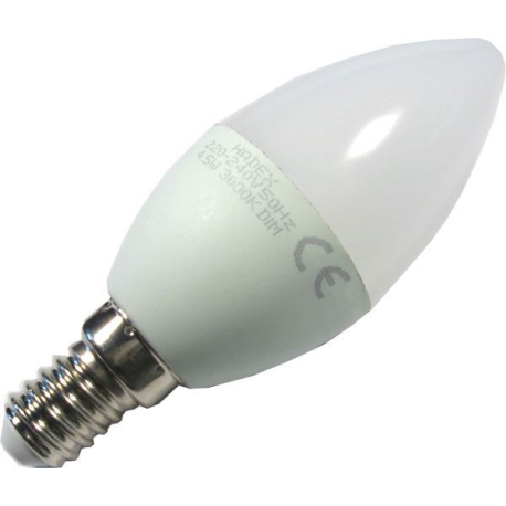 Žárovka LED E14 C35 svíčková, teplá bílá, 230V/4,5W K372B