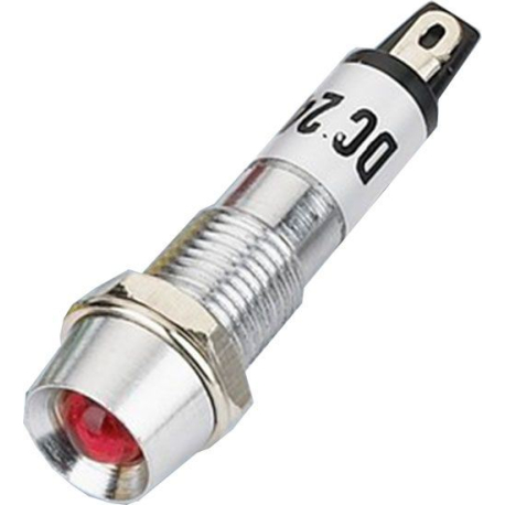 kontrolka 12V LED červená do otvoru 8mm K460B