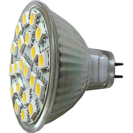 Žárovka LED MR16-21xSMD5050,bílá teplá,12V K447
