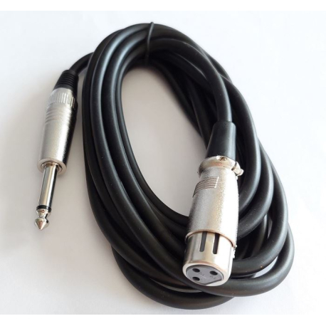 Kabel XLR 3P zdířka - Jack 6,3 mono, 2m, OFC kabel 6mm N017E
