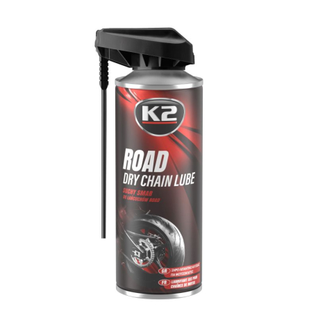 K2 ROAD DRY CHAIN LUBE 400 ml - suché mazivo na řetězy motocyklů K2 amW143