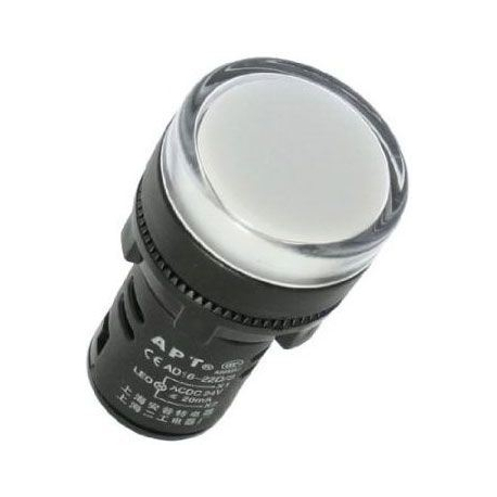 Kontrolka 230V LED 29mm AD16-22DS, bílá K459C
