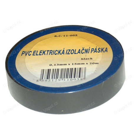 Izolační páska PVC 15 mm x 9 m černá DÍL VYROBENÝ V EU 3C11005